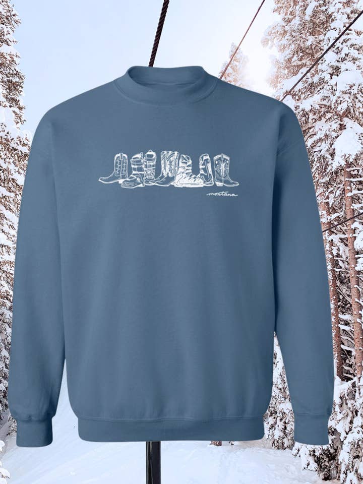 Westelijke Winter Montana Zware Blend Trui voor wholesale door Intrigue Ink