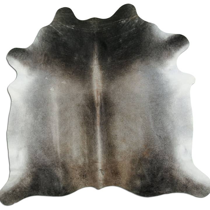 Tapete de pele de vaca - L210 x B210 cm - cinza escuro preto por atacado de Livarto UG (haftungsbeschränkt)