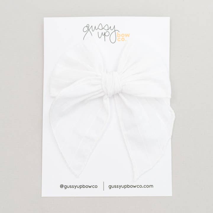Blanco | Whimsy Bow para venta al por mayor de Gussy Up Bow Co
