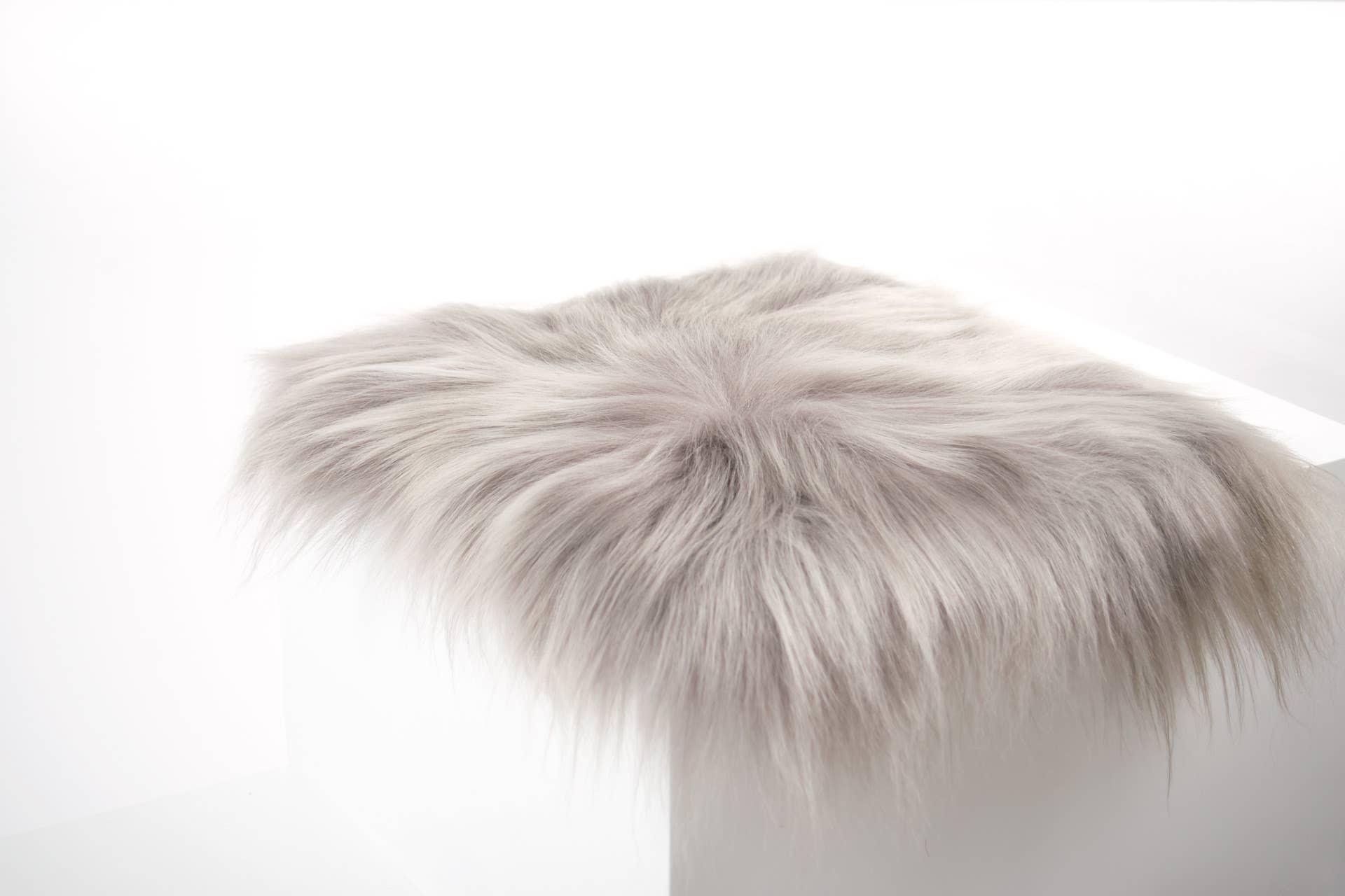 Black Sheep (White Light) - Wholesale Chair Cushion - Mineral Icelandic Sheepskin Chair Pad2