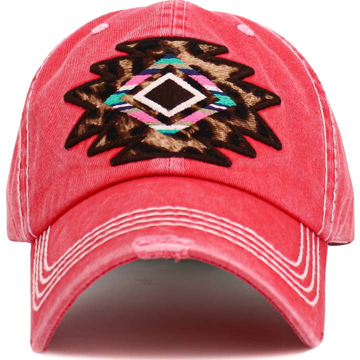 KBETHOS - Wholesale Baseball Cap - Women's - Leopard Mosaic Vintage Ballcap