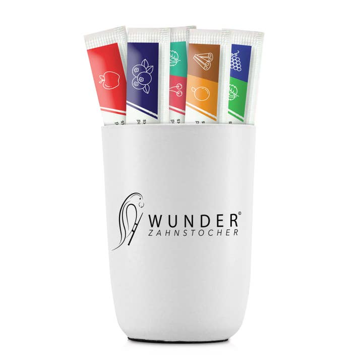 Wunder Zahnstocher - Wholesale Drinking Glass/Cup - WONDER TOOTHPICK ALUMINUM CUP WHITE1