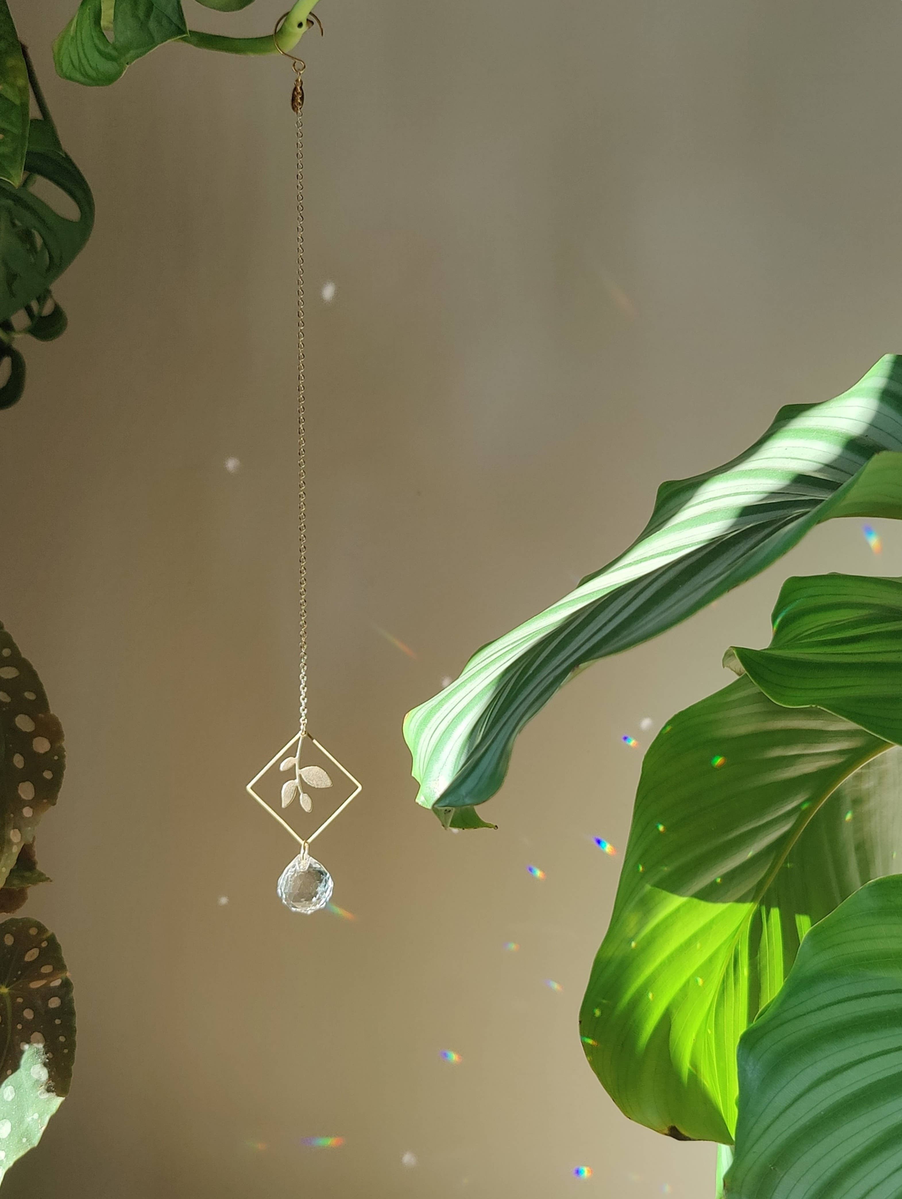 Atelier Intuitive - Wholesale Suncatcher - ASTRO EARTH • Mini Suncatcher in Brass & Glass Crystal3