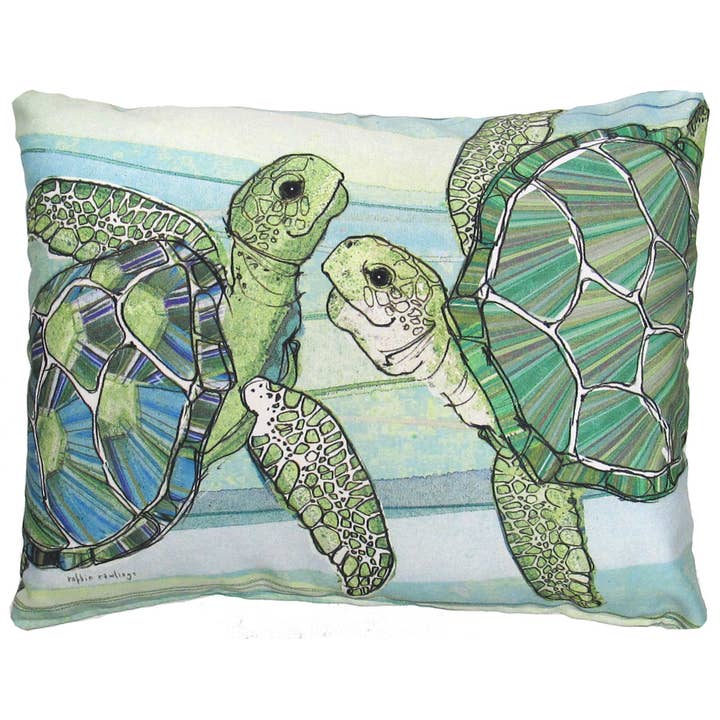 Magnolia Casual - Wholesale Throw/Decorative Pillow - Pillow - Sea Turtle Pair - indoor / outdoor cushion1