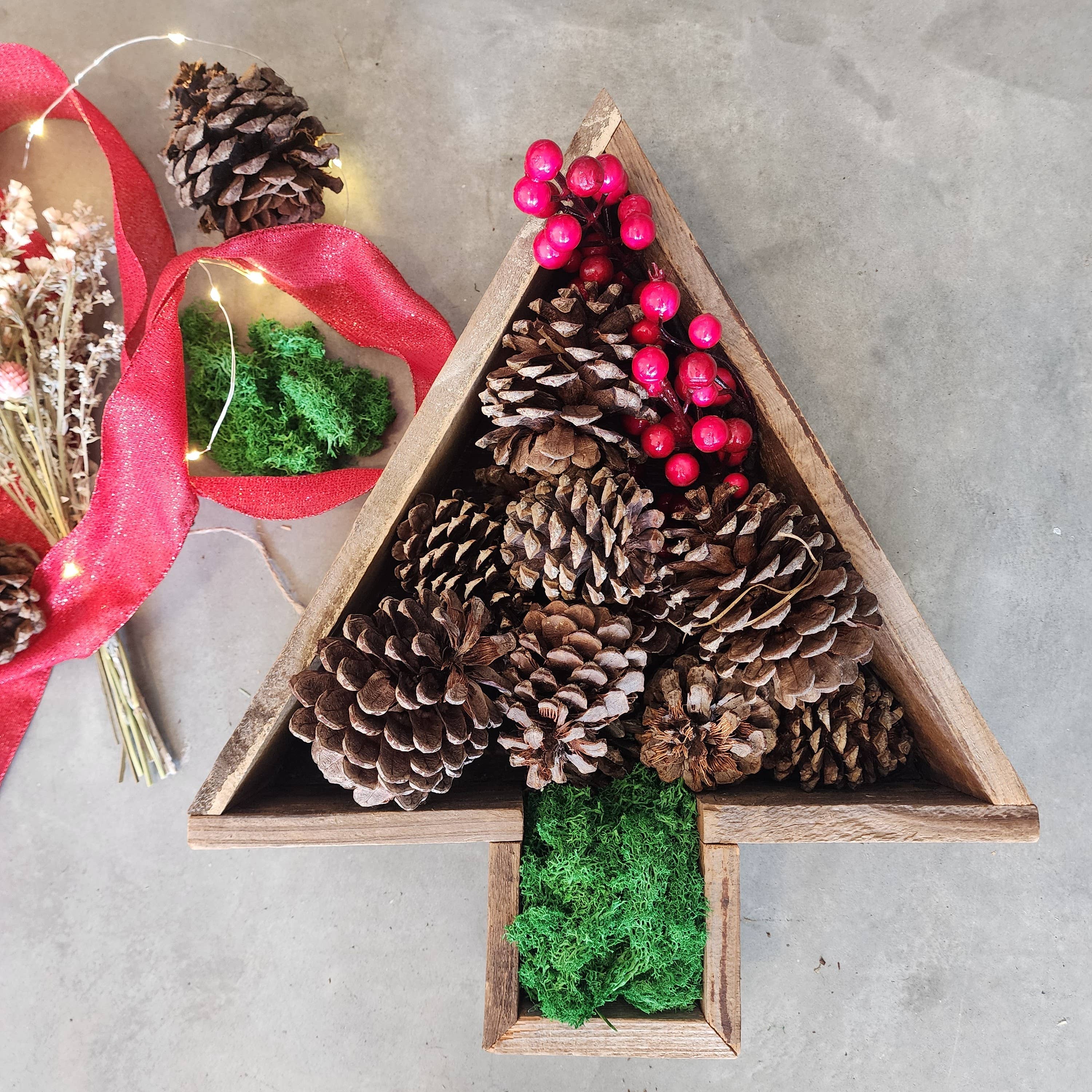 Love Reclaimed - Wholesale Planter Box - Christmas Tree Rustic Reclaimed Wood Planter / Tray 1