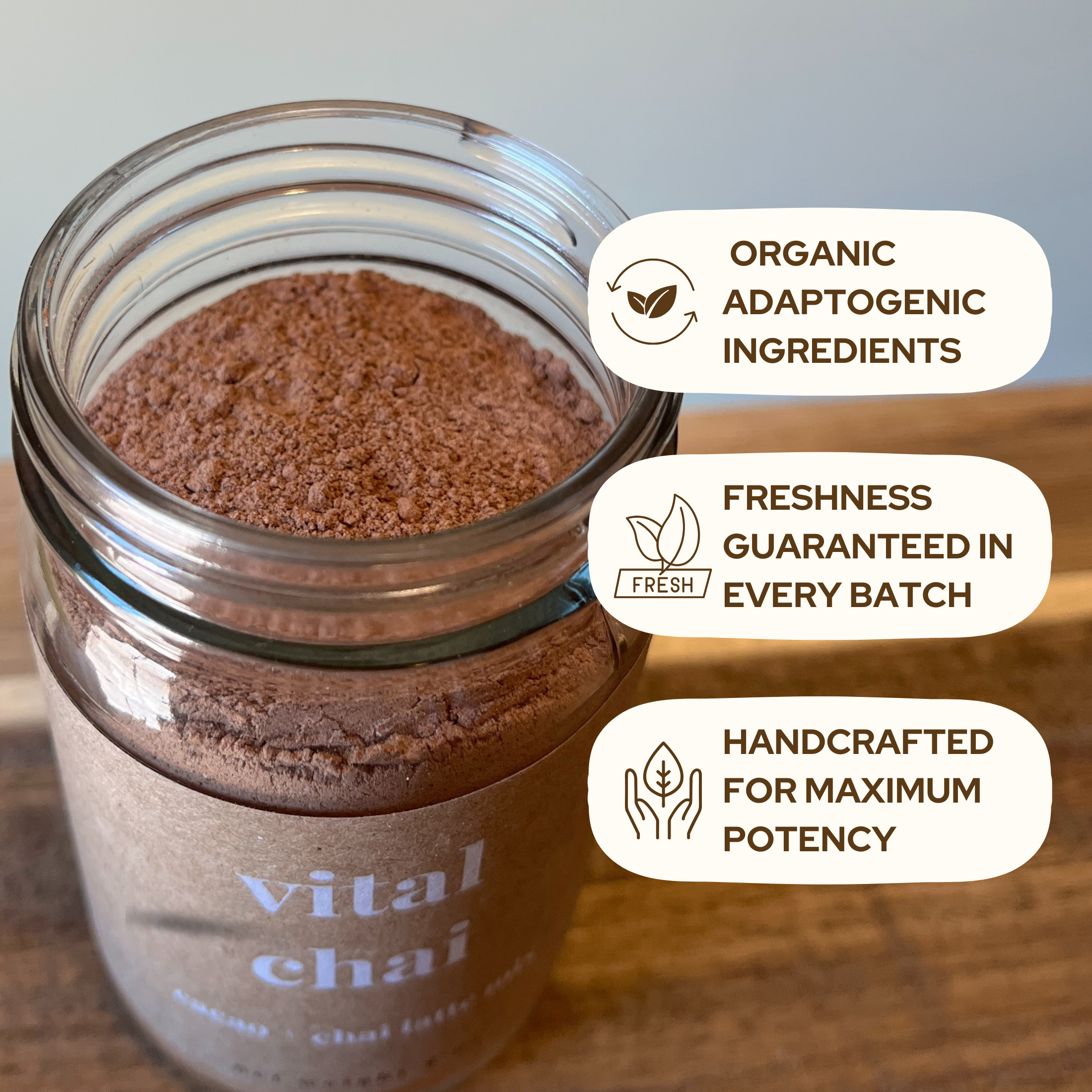 Elemental Wellness | Soap & Toxin-Free Living – wholesale Powdered health drink – Cacao Chai Latte | Energy-Boosting Adaptogenic Superblend3