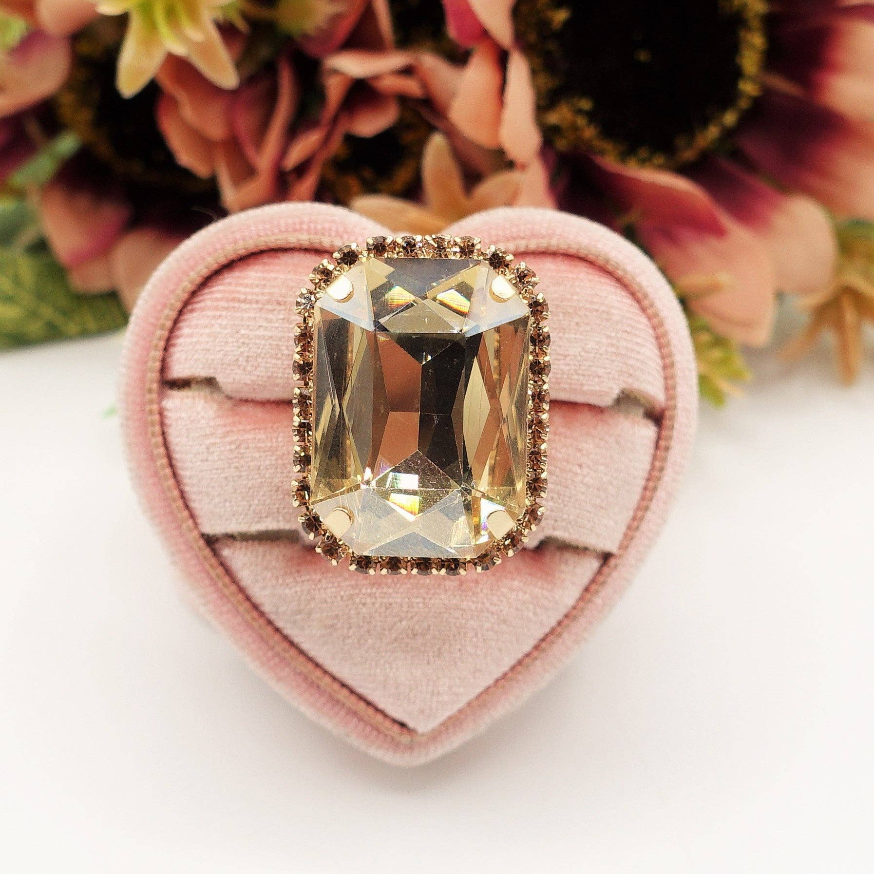 Daemon srls - Wholesale Cocktail/Statement Ring - ARIEL - ANELLO regolabile con pietra sfaccettata e zirconi5