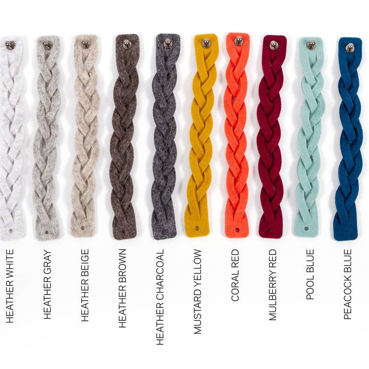 Studio 82° - Wholesale Woven/Braided Bracelet - Hand Braided Bracelet - Merino Wool Felt