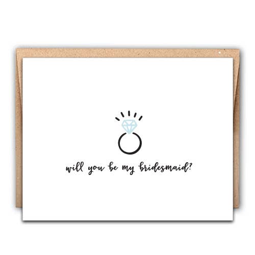 Wil je mijn Bridesmaid Letterpress Card zijn voor wholesale door Stack Paper Press