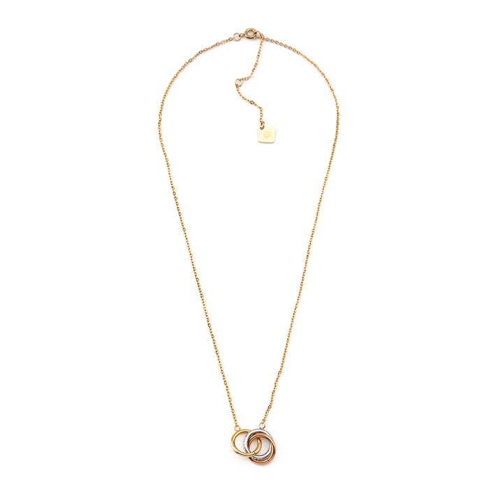 Tricolor Steel Necklace GKN230809032 for wholesale by Shebiju