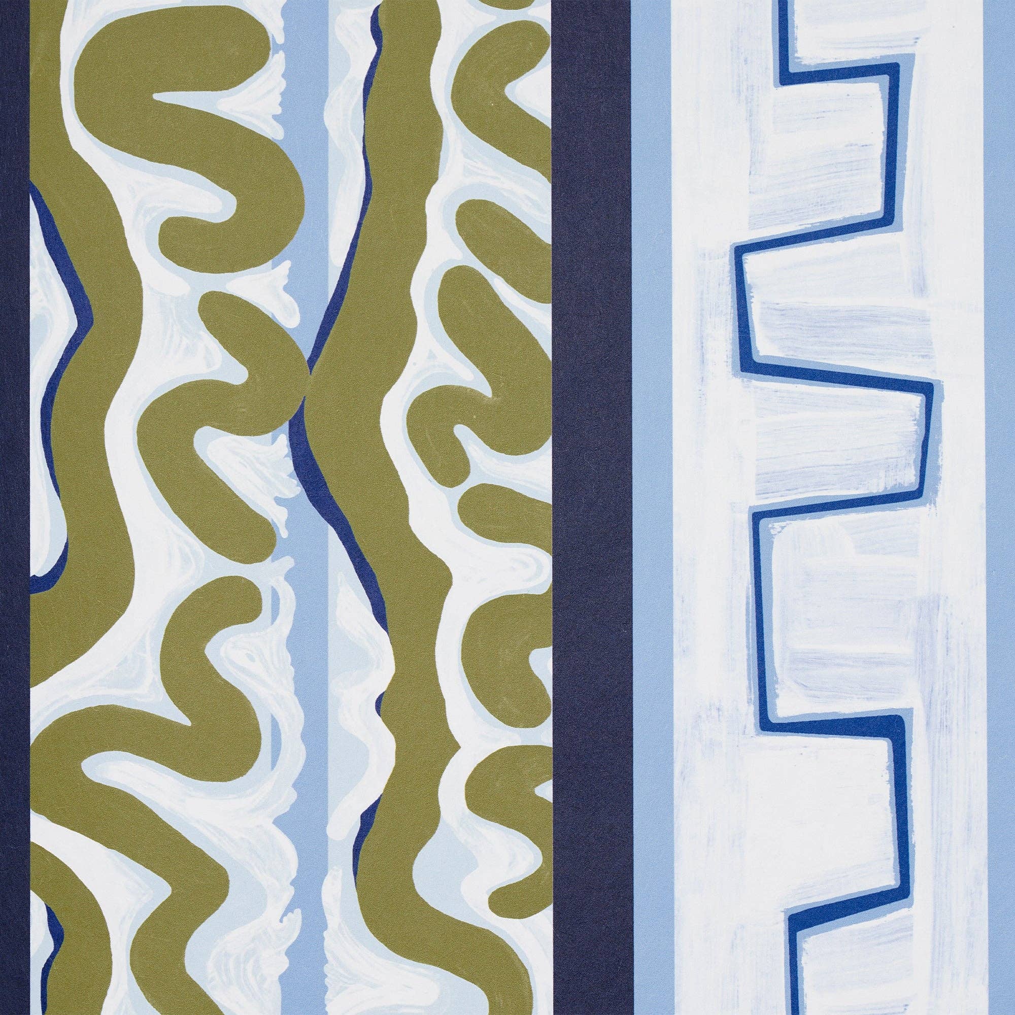 Backdrop – Großhandel Tapete – EIN ABEND IN DER OPER - TIEFBLAU UND OLIV1