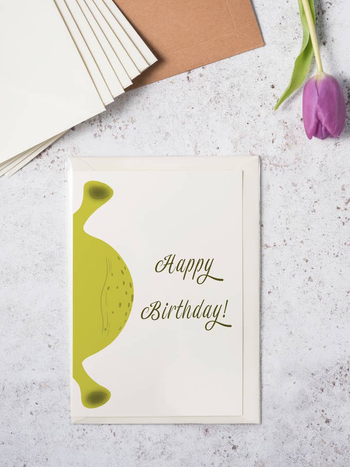 ”Grattis på födelsedagen” Shrek hälsningskort för wholesale av The Arty Hand