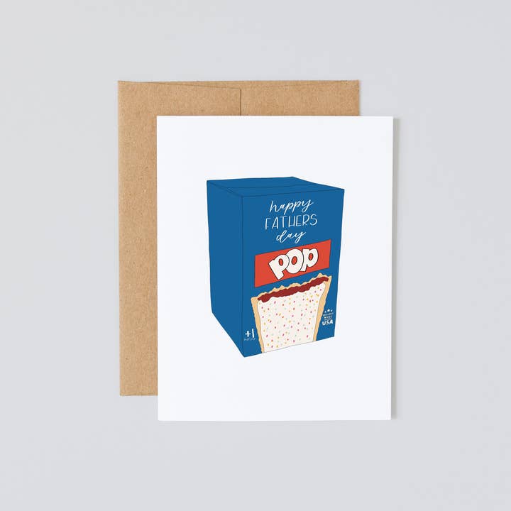 Carte de bonne fête des pères Pop, Poptart, fête des pères pour la vente par Lady Lo Design