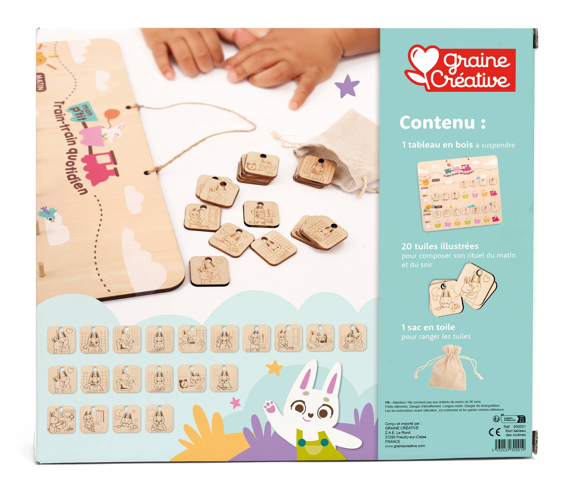 Graine Créative - Wholesale Wood Toy - Kids - WOOD ROUTINE TABLE1