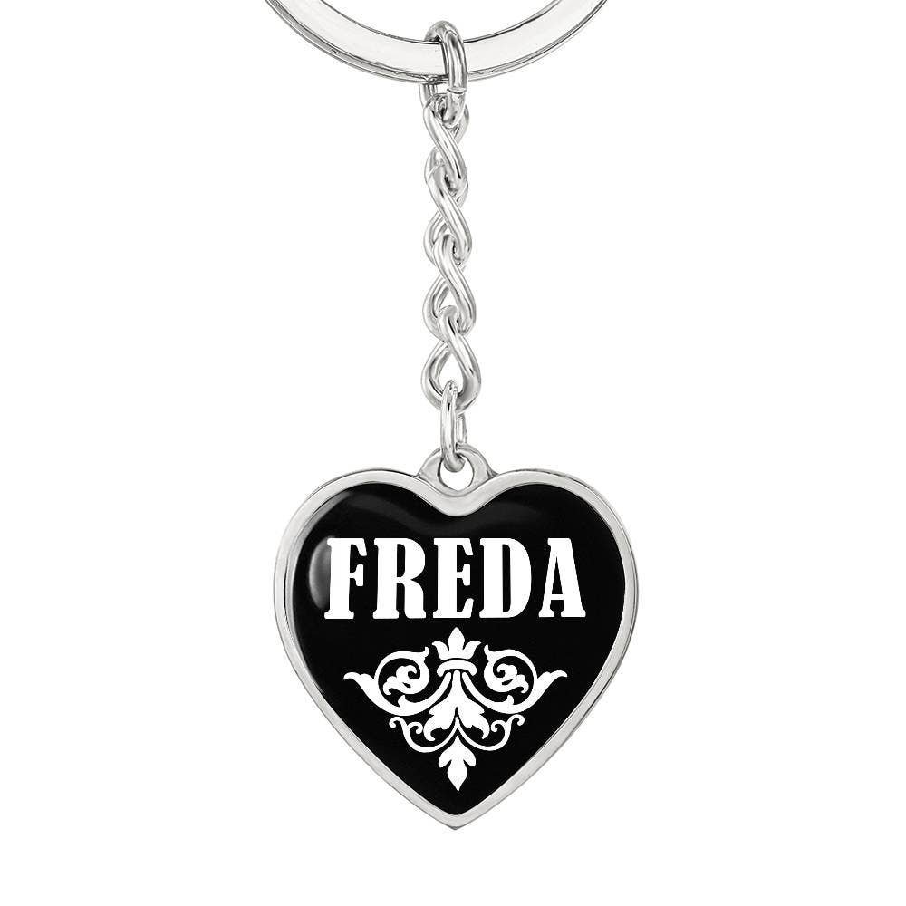 Unique Gifts Store - Wholesale Keychain - Women's - Freda v03 - Heart Pendant Luxury Keychain0