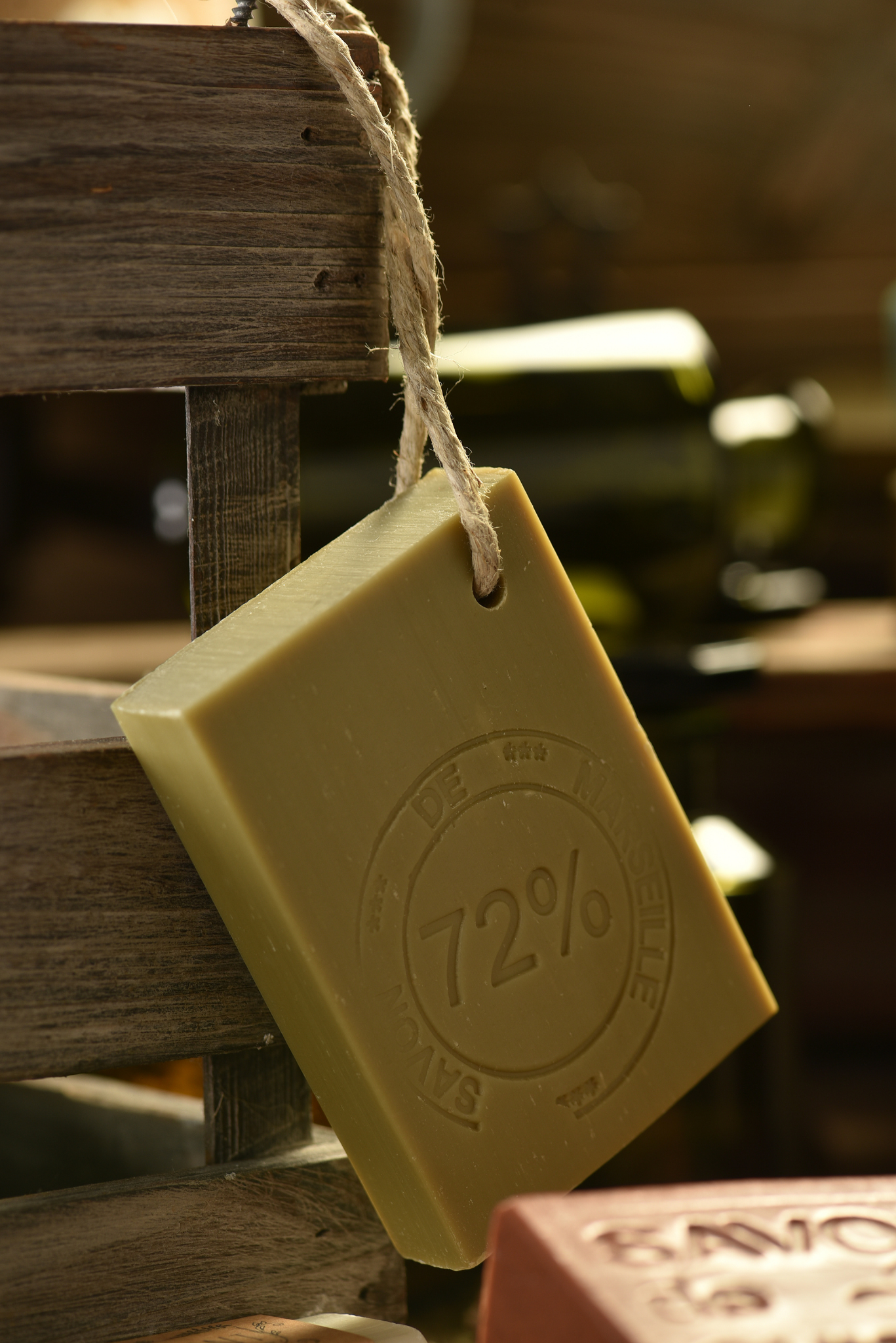 MAITRE SAVONITTO - Wholesale Bar Soap - Slice of Marseille Soap on a Rope1