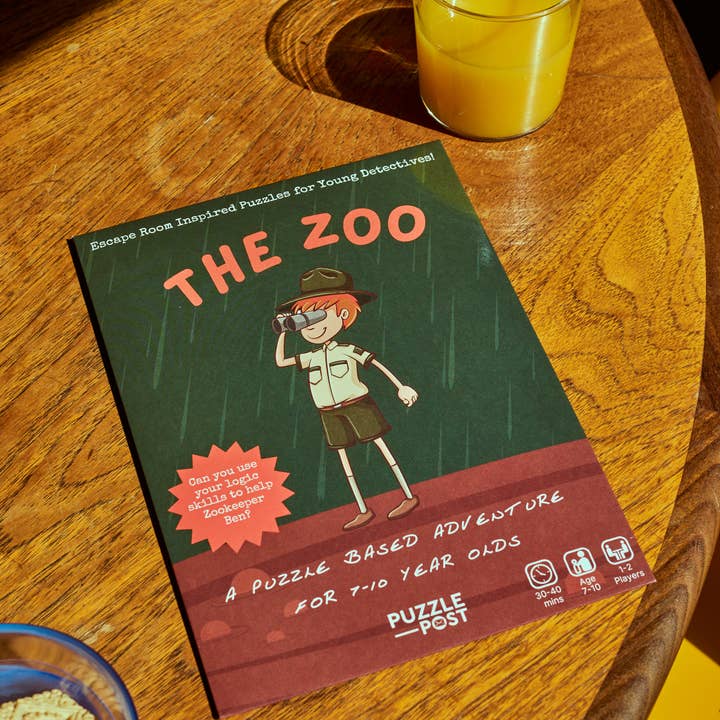 Puzzle Post Games - Wholesale Board Game - The Zoo - Children’s Escape Room (7-10) Board Game