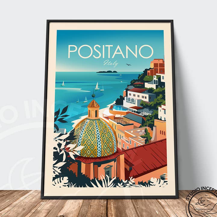 Impresión de estilo tradicional de Positano para venta al por mayor de Studio Inception