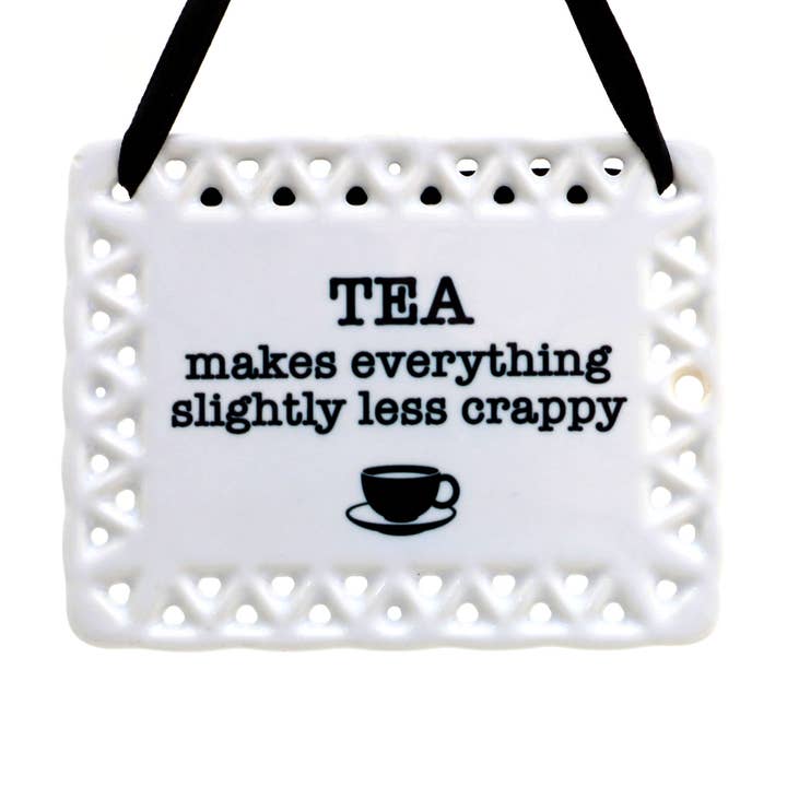 Regalo para amantes del té, placa de cerámica, el té lo hace todo para venta al por mayor de Lenny Mud