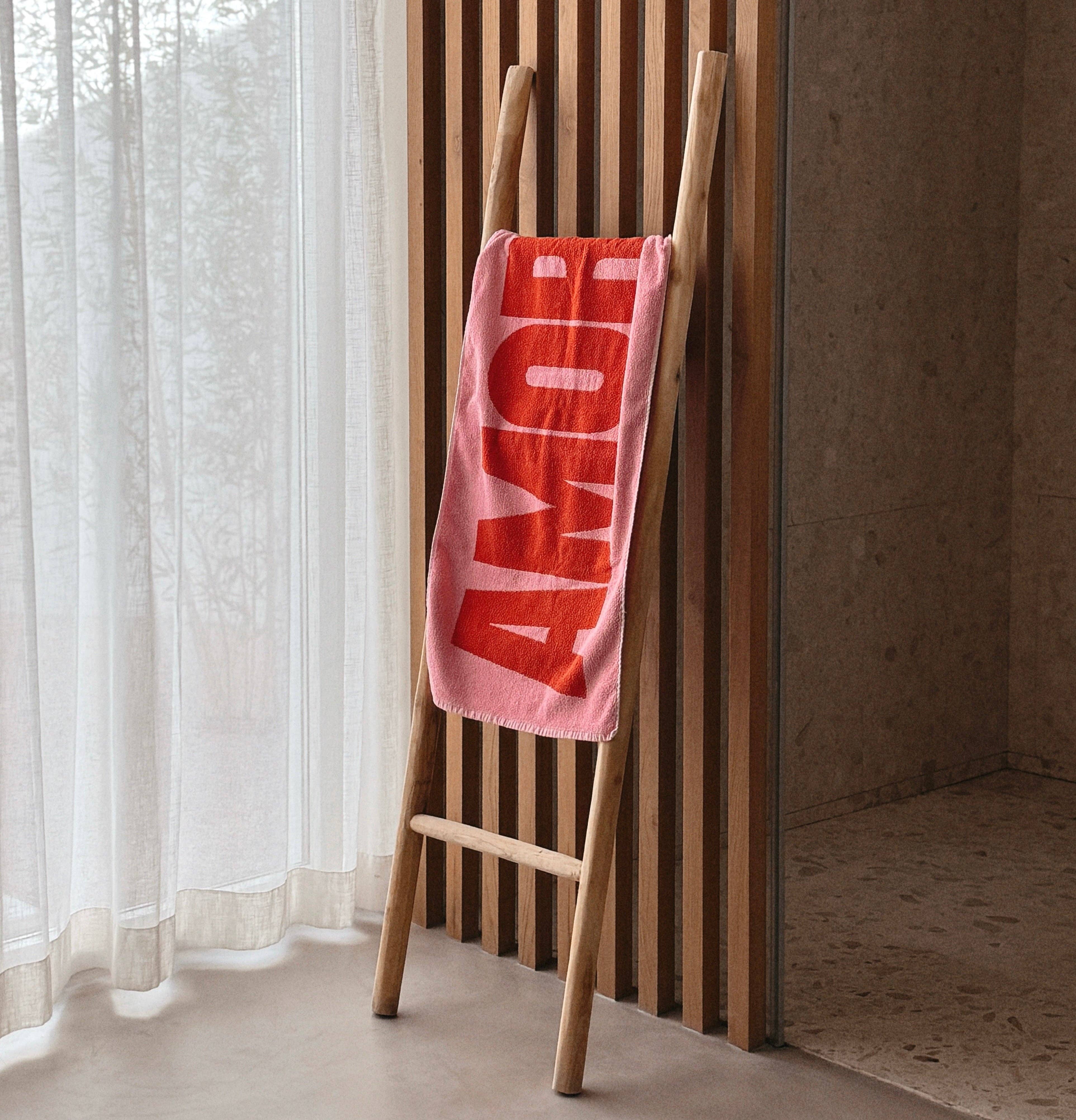 NAVUCKO - Wholesale Tea Towel - Towel AMORE, Pink/Red