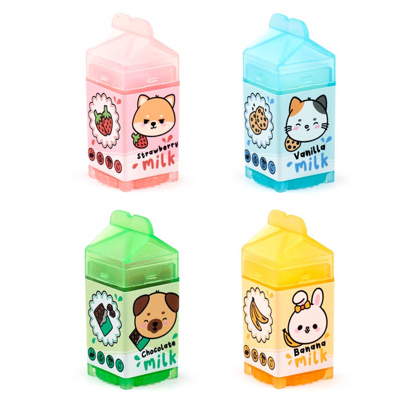 Puckator EU - Wholesale Lip Balm - Adoramals Lip Balm in a Milk Carton Shaped Holder1