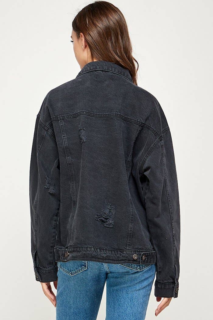 BLUE AGE - Vente Veste en jean – femme - Veste en jean oversize Destroyed13