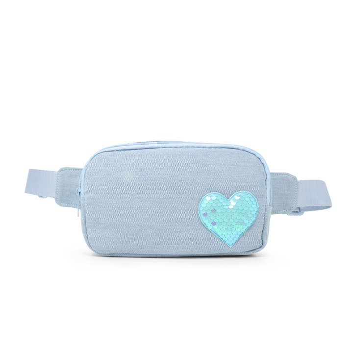 Tiny Treats and ZOMI GEMS - Wholesale Belt bag – Kids - Sequin Heart Crossbody Sling Bag for Kids1