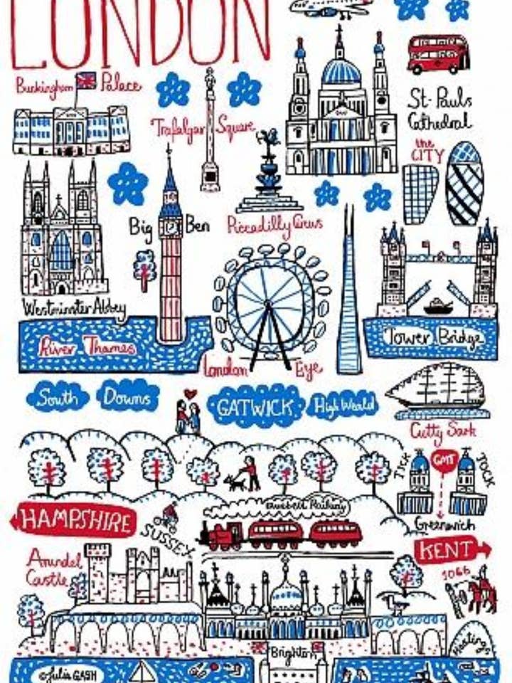 Londres et le Sud Prints & Cards pour la vente par Julia Gash