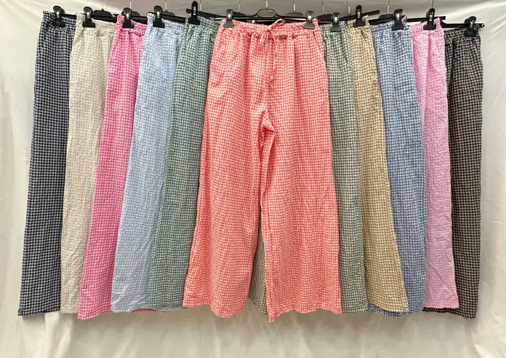Mimi & Gogo - Wholesale Pants - Women's - Cotton Gingham Pants @5357_PaGazeVichy10