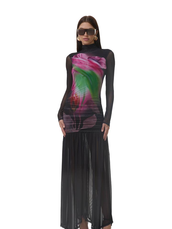 Vestido Joni - Desenfoque de Peonía Rosa para venta al por mayor de AFRM