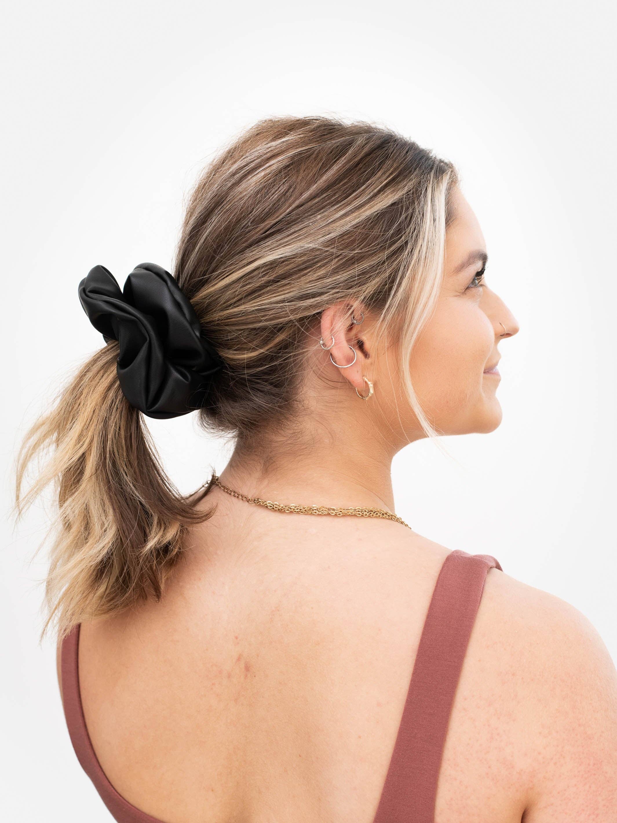 Flirty Pineapple - Wholesale Scrunchie - Women's - Faux Leather Scrunchies1