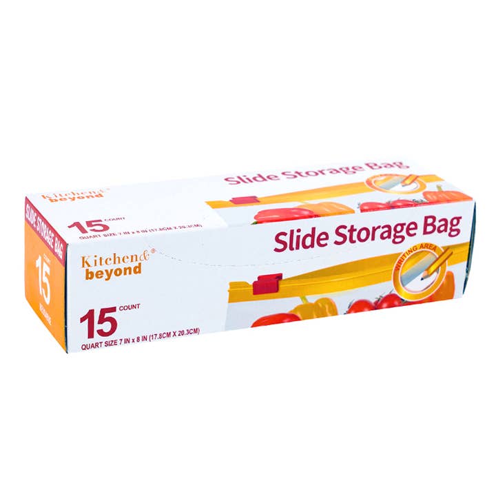 Deluxe Import Trading - Wholesale Storage bag - Slide Quart Ziplock Bag 15ct