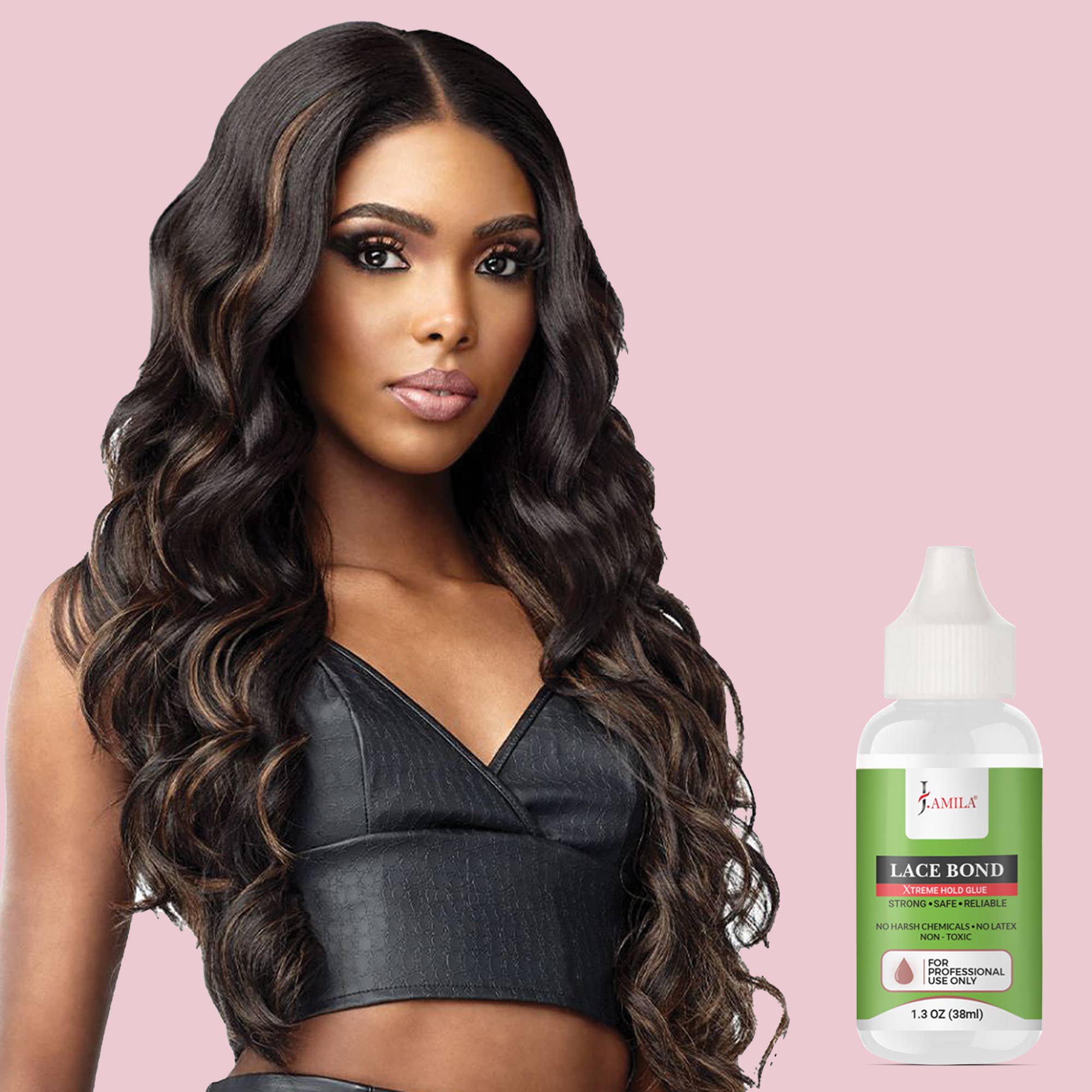 UB BRANDS INC – Engroshandel Hårforlængelse – J. Amila Lace Bond Xtreme Hold Lim - Stærkt Hold, 1,3 oz4