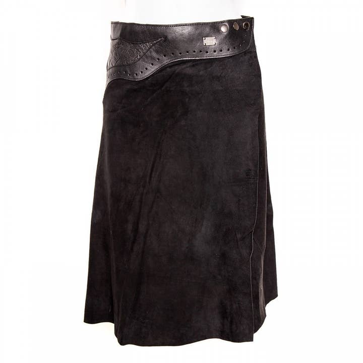 Midi Skirt 'Inlay' for wholesale by Doenya Leather Fashion