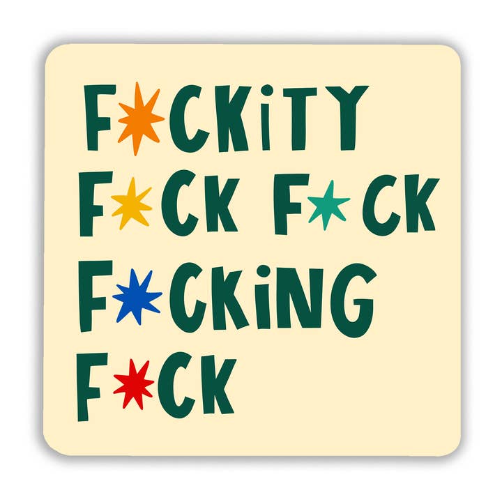 Fuckity Coaster pour la vente par Lucy Maggie Designs