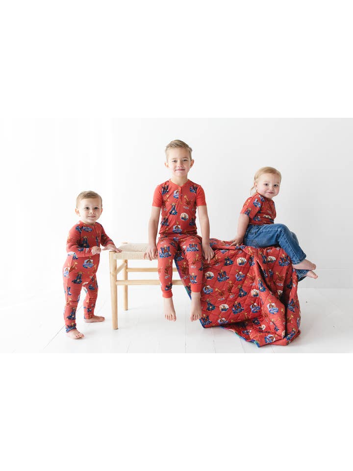 Charlie Lou Baby - Wholesale Sleepsuit - Baby - Bamboo Rompee™ | Llama Llama Red Pajama5