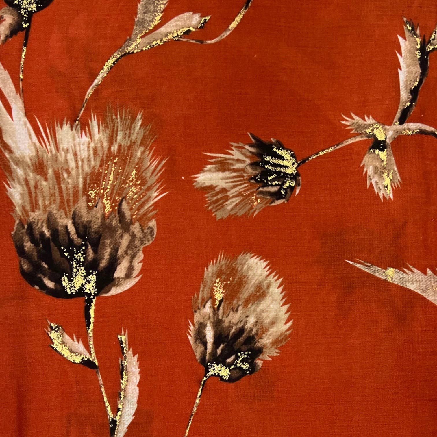 London Scarves - Wholesale Scarf - Women's - Dusty miller flower print on medium weight scarf22