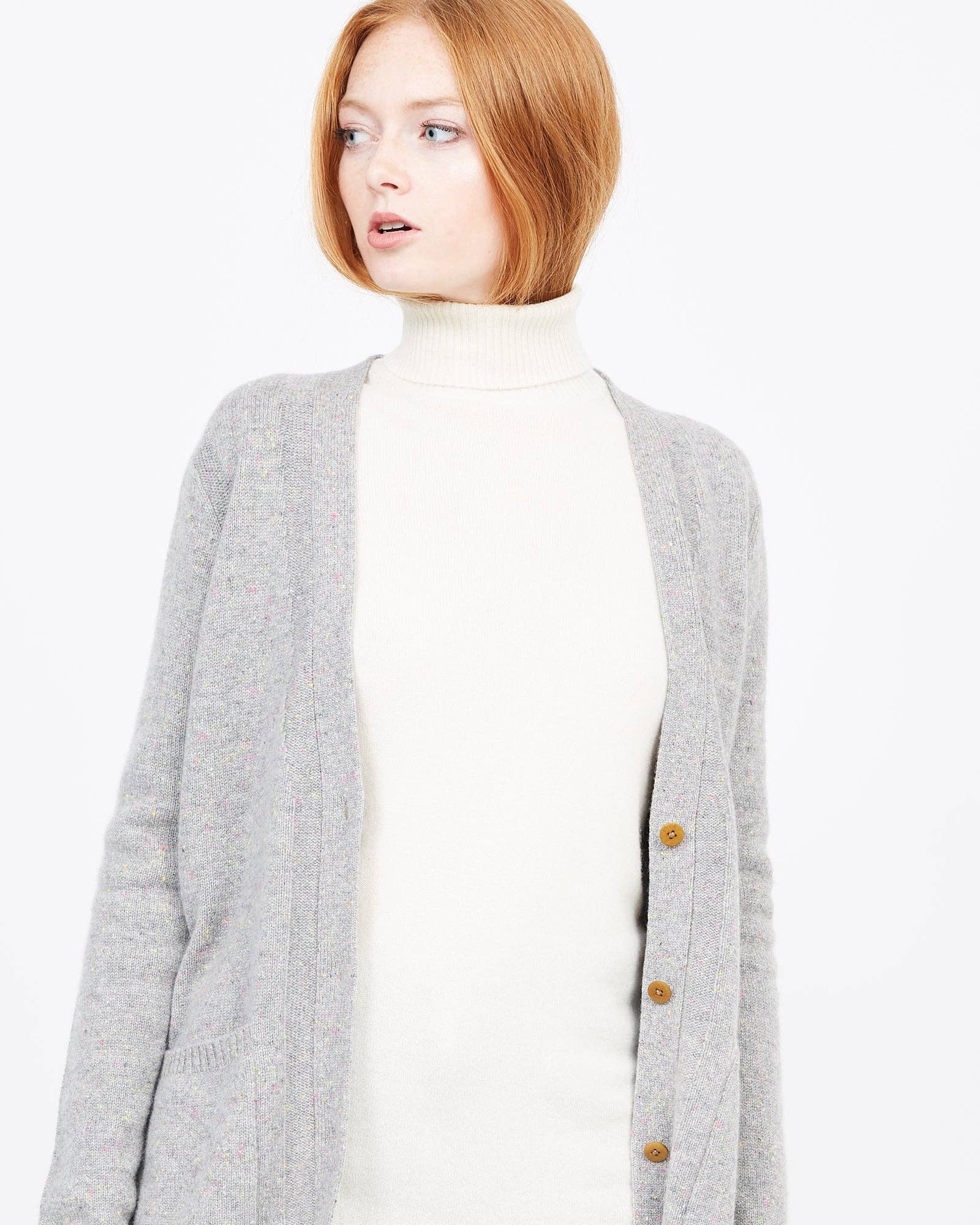 QUINN - Wholesale Cardigan - Women's - Cashmere Boyfriend Cardigan5