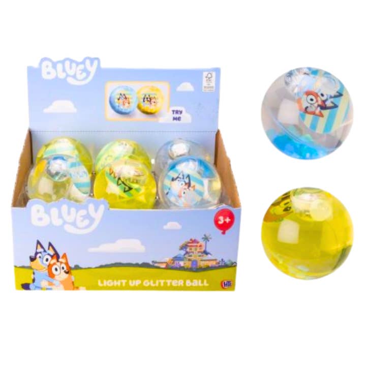 Bluey Glitter Ball Light Up for wholesale by Kids Party Craft