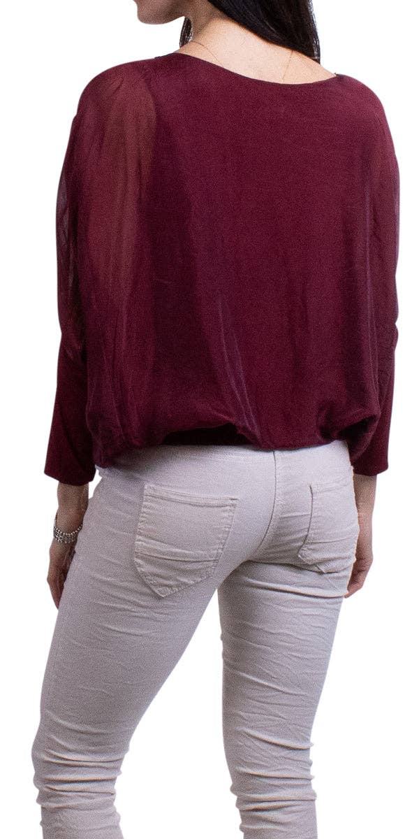 Gigi Moda - Wholesale Blouse - Women's - Sheer Batwing Blouse3