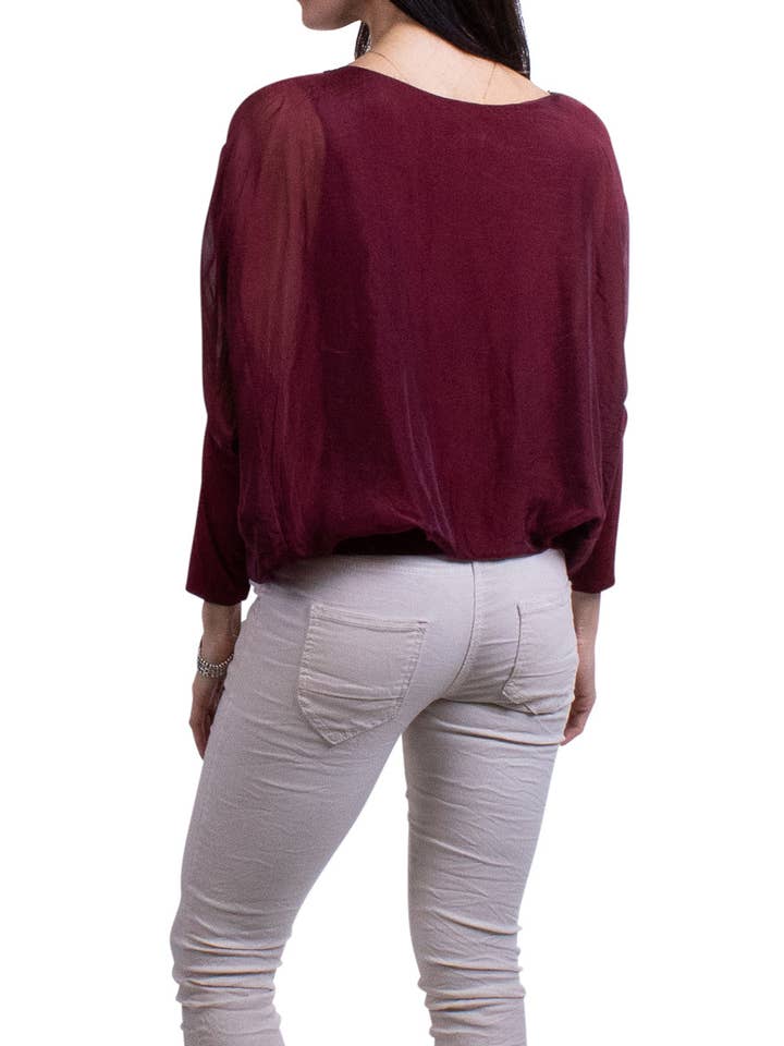 Gigi Moda - Wholesale Blouse - Women's - Sheer Batwing Blouse3