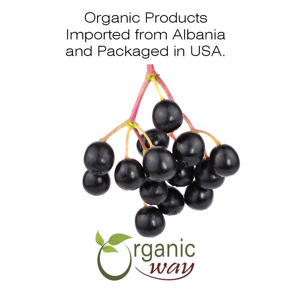 Organic Way LLC – Fruta seca/desidratada por atacado – Sabugueiro Seco Inteiro para Chá de Ervas | Colheita Selvagem Europeia | Certificado Kosher e USDA | Sem OGM e Sem Glúten | Testado para Pureza | 100% Cru da Albânia7