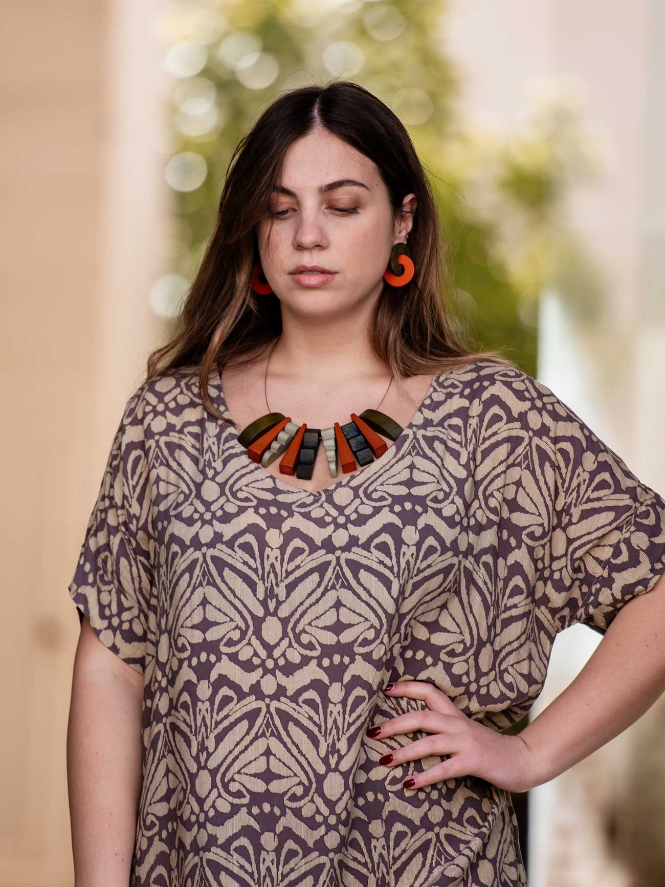 Bijondo - Venta al por mayor Gargantilla ancha - Collar corto artesanal de madera Toy4