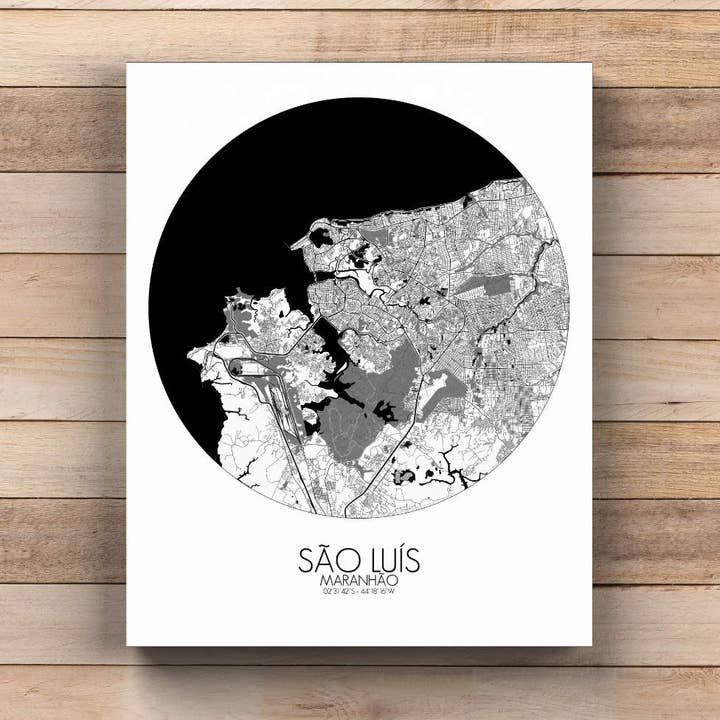 Poster von Sao Luis | Brasilien für den Großhandel von mapospheres