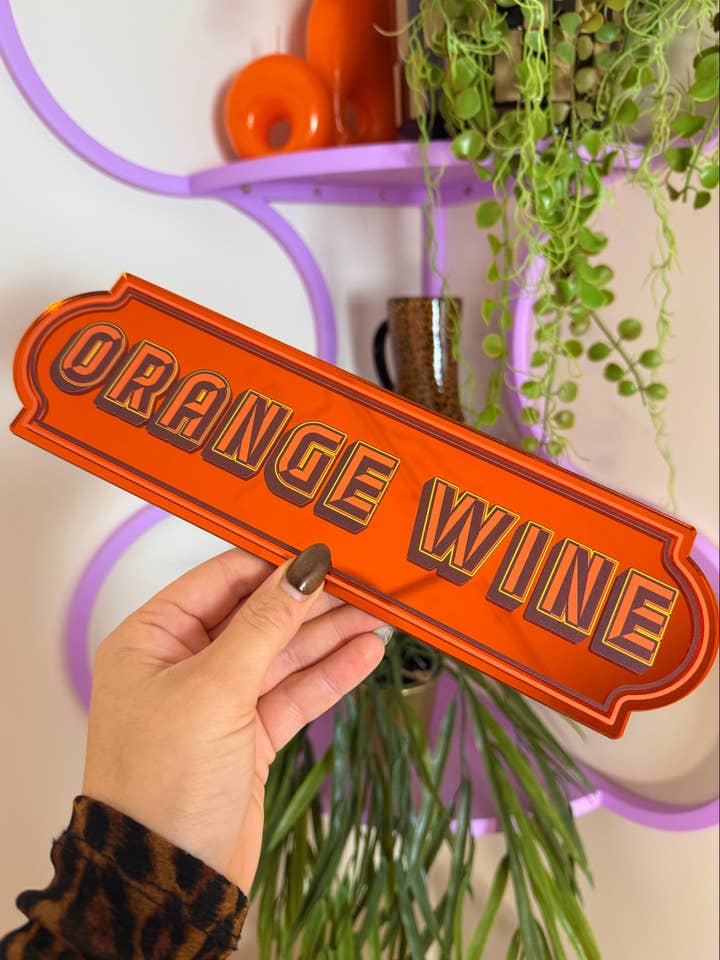 Orange vin rektangulär skylt - Orange för wholesale av Printed Weird