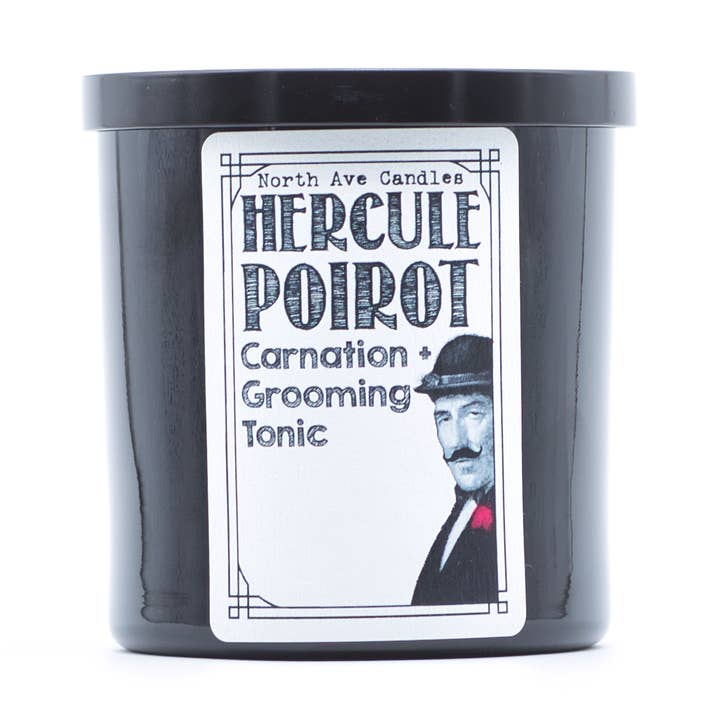 Bougie Hercule Poirot/Cadeau Agatha Christie/Bougie livre pour la vente par North Ave Candles
