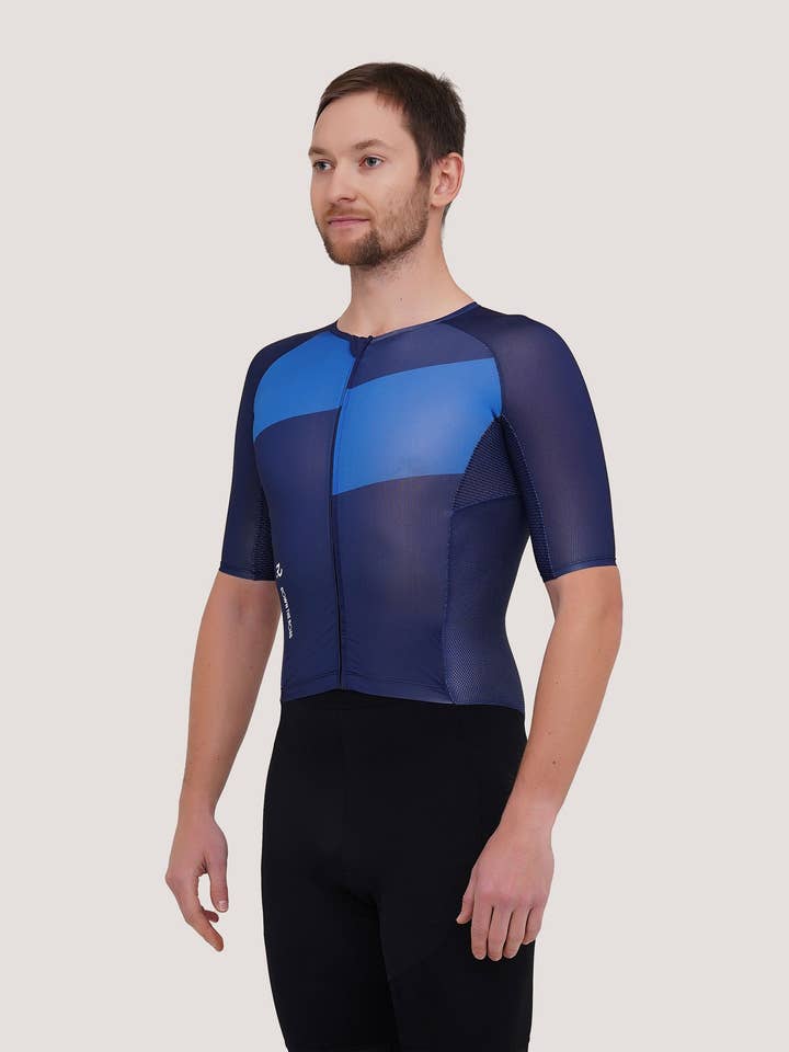 Down The Road - Wholesale Athletic Top - Men's - Men's Palmares Trisuit - Space Blue1