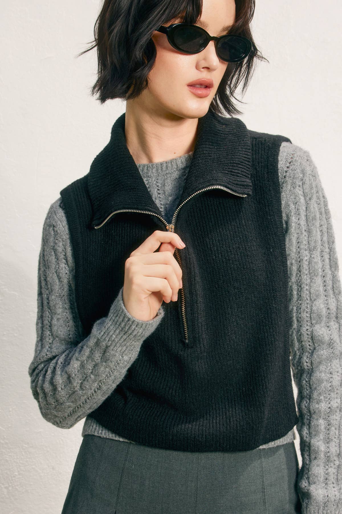 Dress Forum - Vendita all'ingrosso Top in maglia - Donna - Scaldacollo con Cerniera (1)19