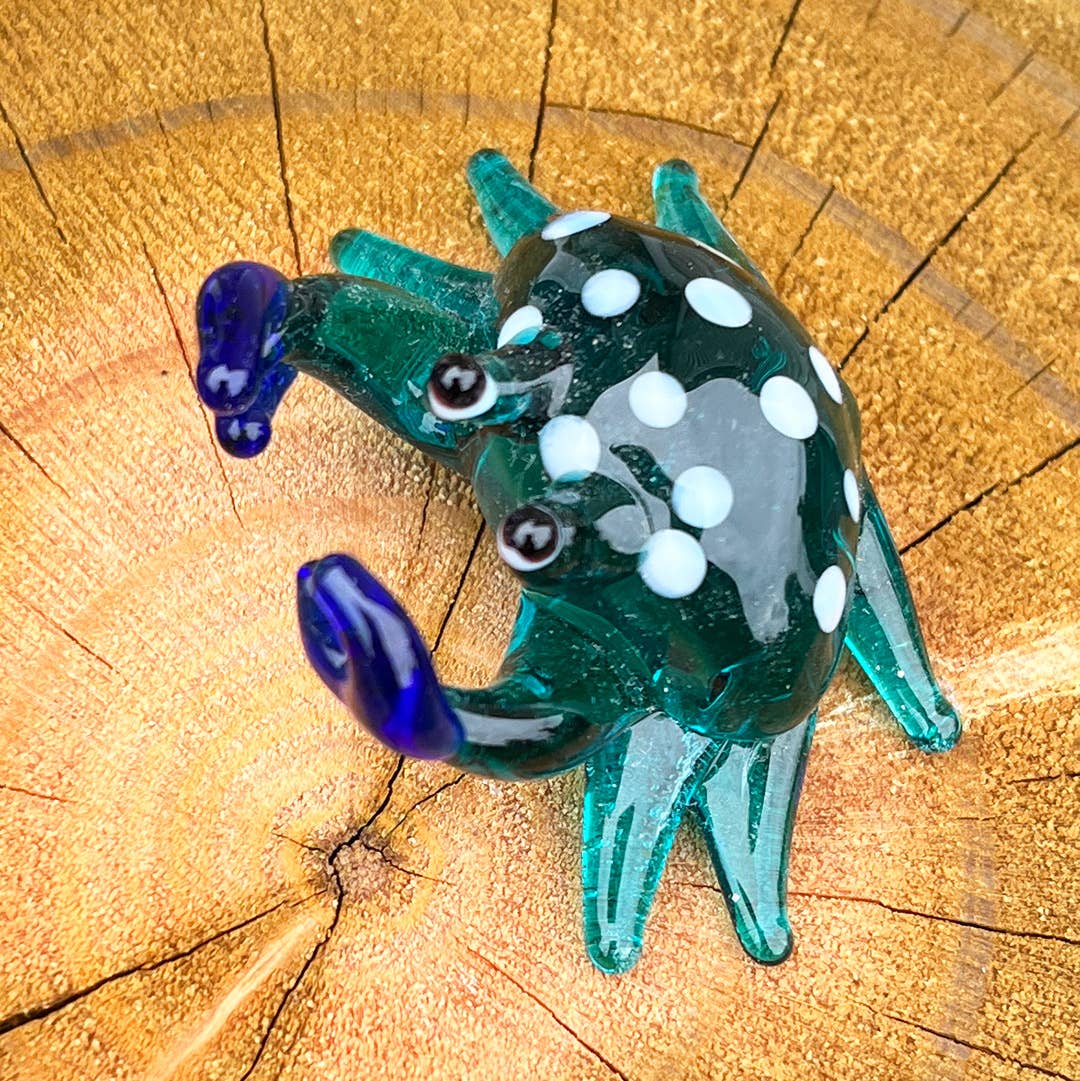 SHOPGIVECOURAGE - Vendita all'ingrosso Statuette decorative - Figurina Miniatura Granchio in Vetro1