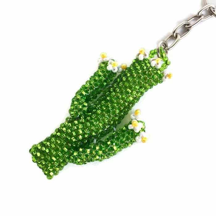 Cactus Seed Bead Key Chain - Guatemala for wholesale by Lumily